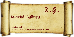 Kuczkó György névjegykártya